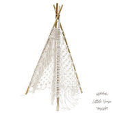 Macrame Teepee Tent | Tent | Off White